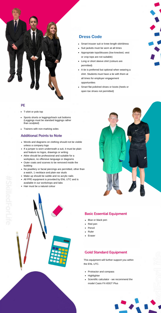 ENL UTC Dress Code | Engineering UTC Northern Lincolnshire